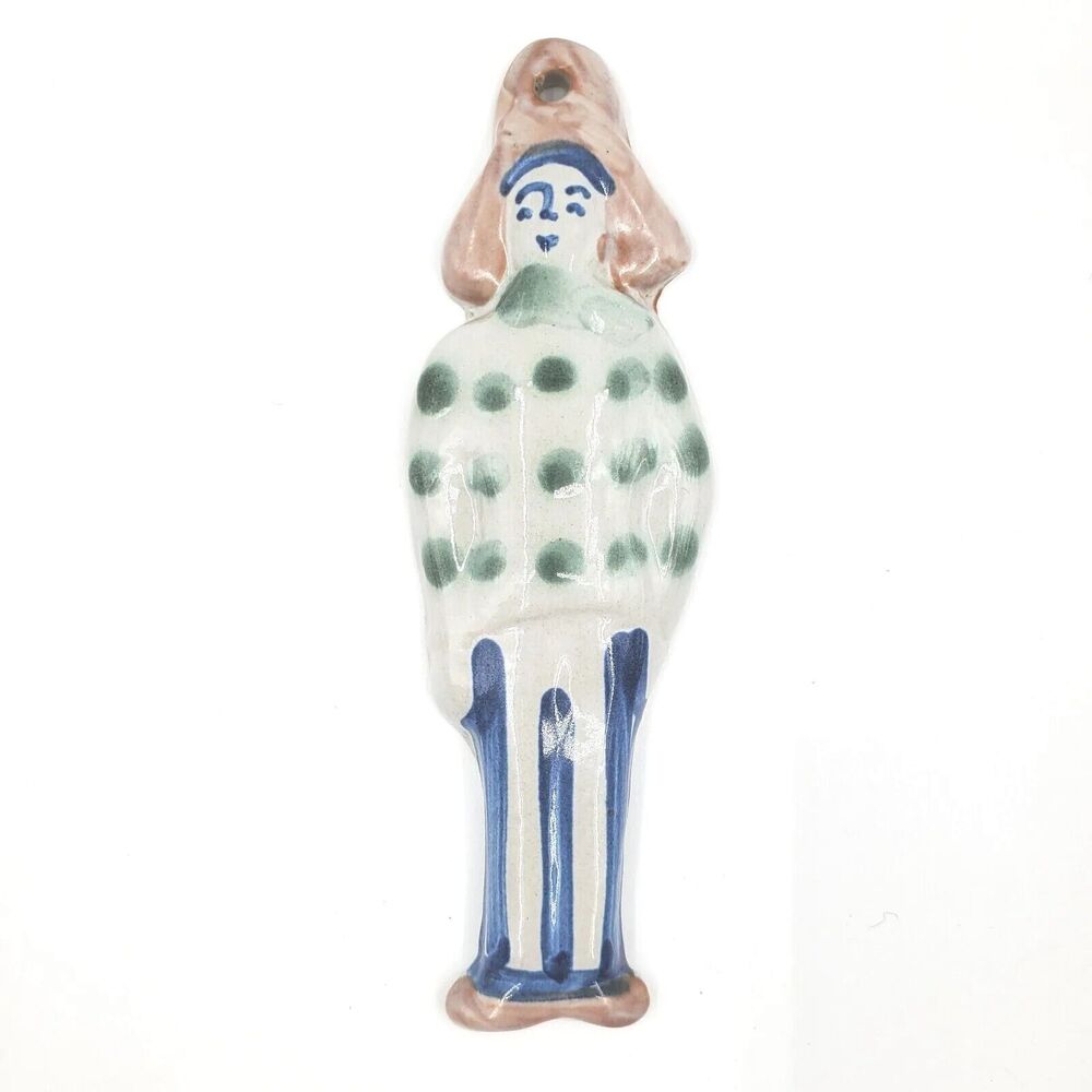 Vintage M.A. Hadley Pottery Husband Ornament Wall Hanging Plaque Country